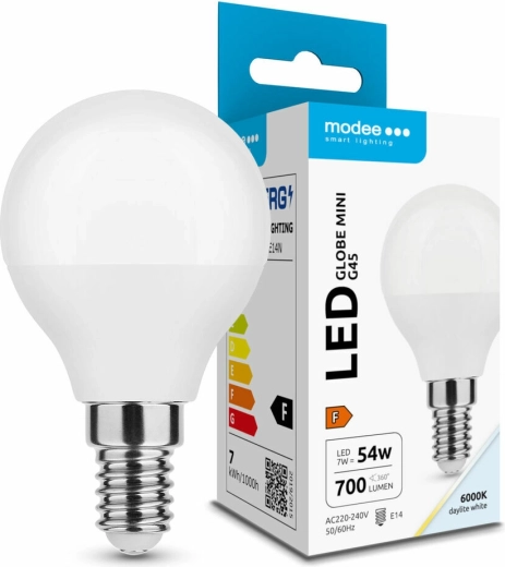 LED spuldze G45 7 W E14 auksti balta 700 lm Modee Lighting