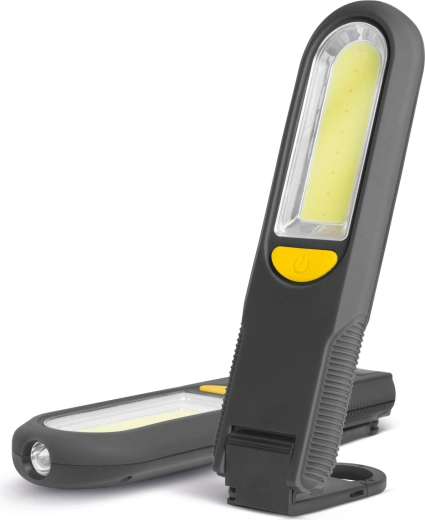Magnetic COB and SMD LED work light with hook and warning light