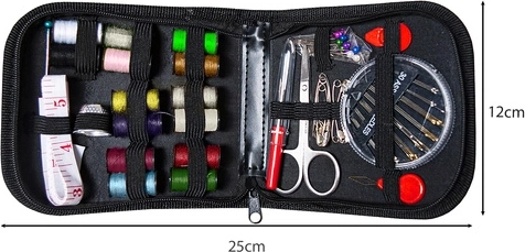 Everything neatly in a closable case