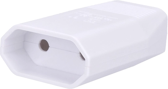 Solight straight plug type C Euro 2.5 A white