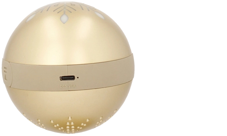 Ziemassvētku eglītes rotājums ar Bluetooth skaļruni, zelta krāsā, 8,5 × 8,5 × 9,5 cm – 1 gab.