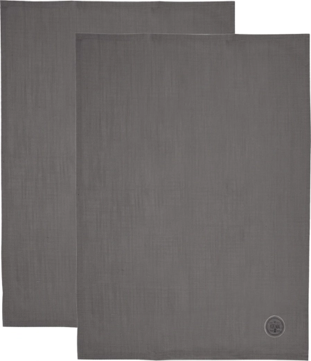 Cotton kitchen towels grey 70 × 50 cm, set of 2