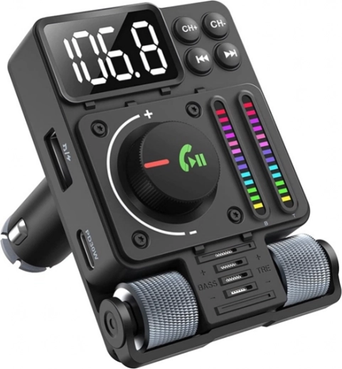 Bluetooth FM raidītājs automašīnai ar PD 30 W