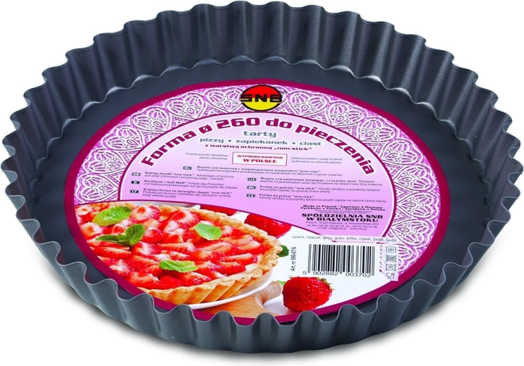 Non-stick baking pan for tart and pizza 26 cm, grey