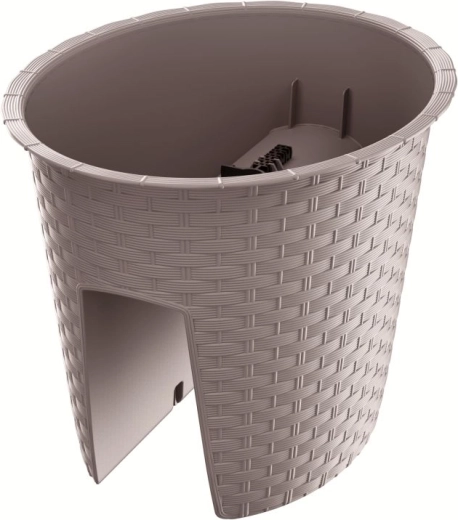 Puķu pods balkona margām Ratolla Oval 29,8 cm mokas krāsā