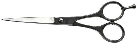 Barber scissors with finger rest, stainless steel, 16.5 cm