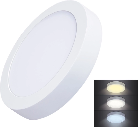 Solight LED mini panel CCT surface-mounted round 18 W