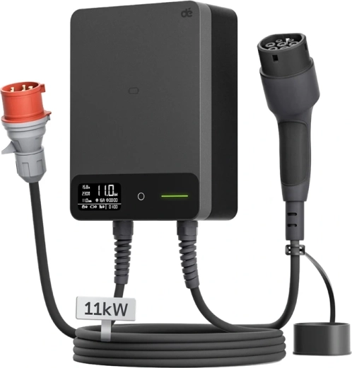 DEPOW Wallbox sienas uzlādes stacija 11 kW ar 10 m kabeli
