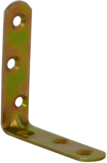 Montāžas leņķis ar reljefu 70 × 18 × 2 mm, dzeltenais cinkojums (15 gab.)