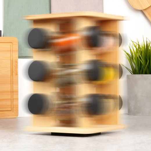 Rotējošs dizains ātrai garšvielu izvēlei