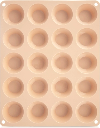 Silikona forma mini mafinu cepšanai 29 × 23,5 × 2 cm, bēša