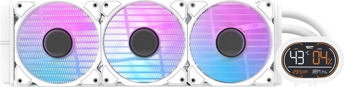 CPU liquid cooling darkFlash DH360D 360 mm white with LCD and ARGB