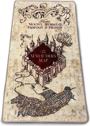 Durvju paklājiņš Harry Potter Burvestību karte 76 × 133 cm