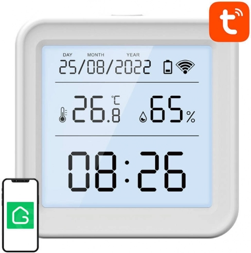 Smart Wi‑Fi Temperature and Humidity Sensor GOSUND S6 with LCD Display