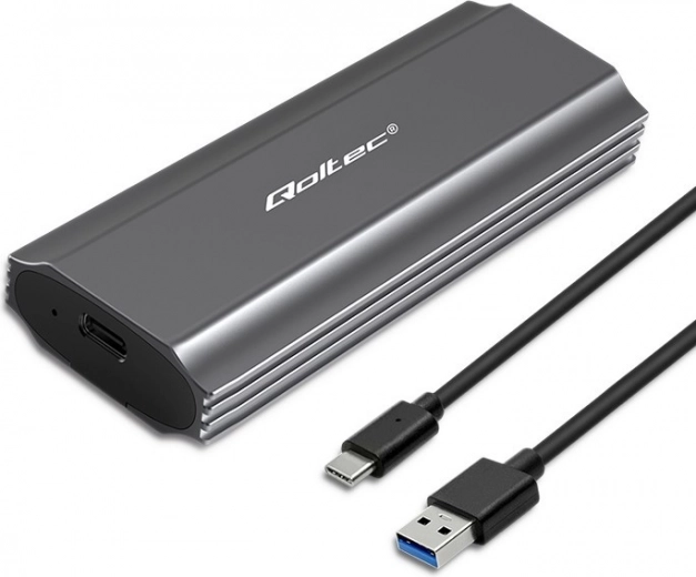Case for Qoltec Disk for M.2 SSD SATA NVMe USB-C 2TB