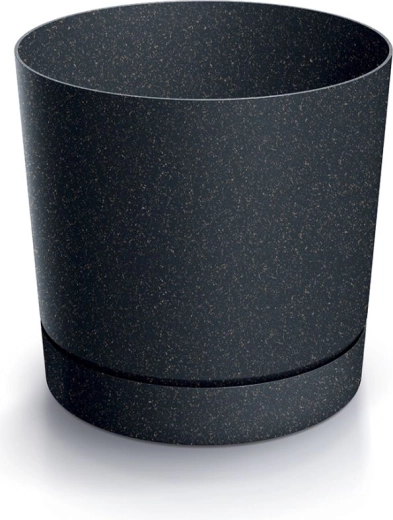 Puķu pods Tubo P Eco Wood 23,9 cm antracīta krāsā