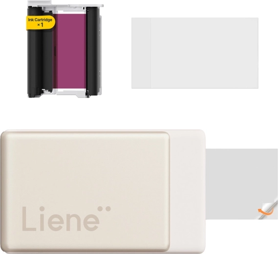 Liene Pearl N200 Pro pārnēsājams fotoprinteris 2×3" zelta krāsā