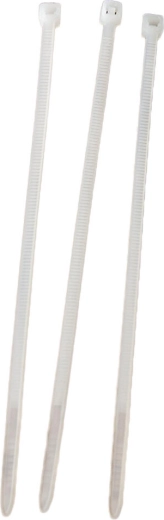 Cable ties nylon 250 × 3.6 mm, white (50 pcs)
