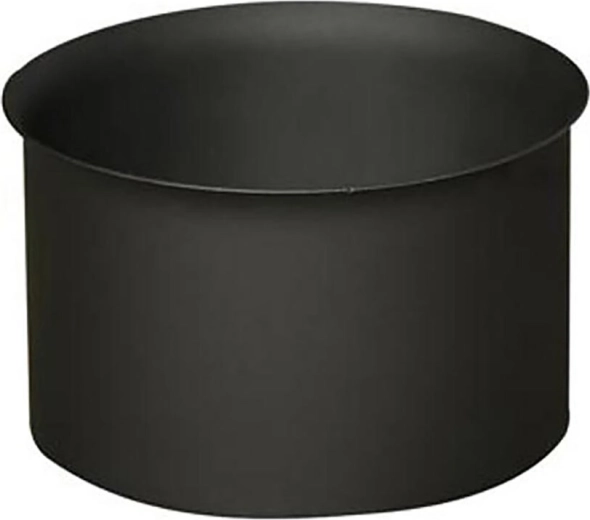 Dūmvada sienas ieliktnis 130 mm, biezums 1,5 mm, melns