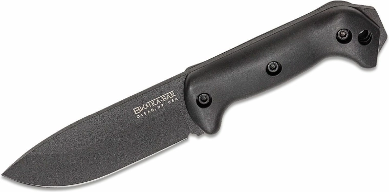 Āra nazis KA-BAR Becker Companion 13,3 cm, melns, Zytel, maksts