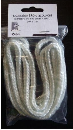 Izolācijas šņore 12 × 12 mm, līdz 500 °C, 2 m – ISOTEM 10