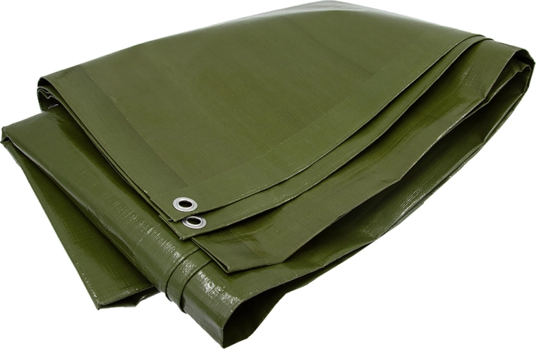 Zaļš pārklājs ar metāla cilpām 3 × 4 m, 200 g/m²