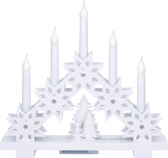 Solight LED Ziemassvētku koka svečturis ar zvaigznēm 30 cm