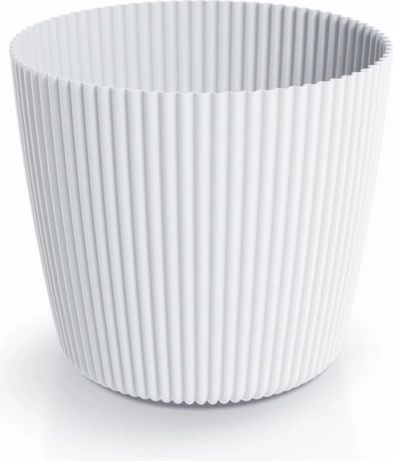 Puķu pods Milly Round balts 14,6 cm