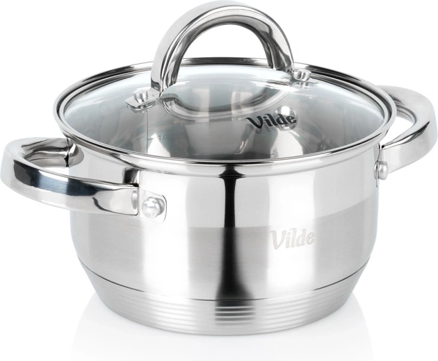 Nerūsējošā tērauda katls ar stikla vāku INOXCELLENT 16 cm, 1,75 l