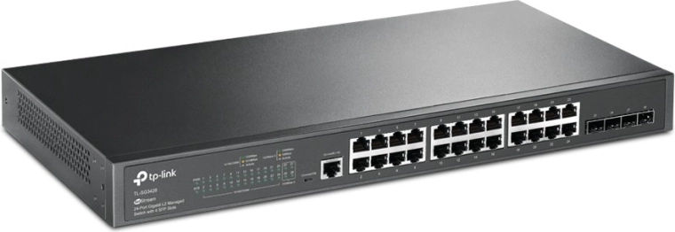 Gigabitu slēdzis 24× RJ45 un 4× SFP SG3428