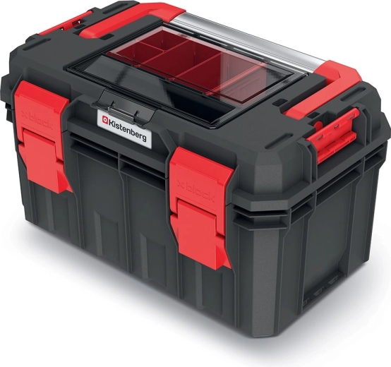 Instrumentu koferis ar organizatoru Kistenberg S Block ALU 450 × 280 × 264 mm, IP55