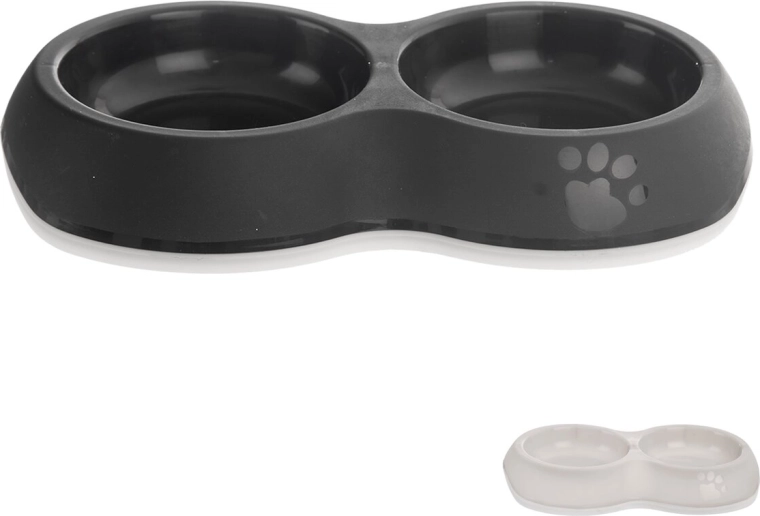 Mazlíčci Double Plastic Dog Bowl 26 × 15 cm (assorted colors)