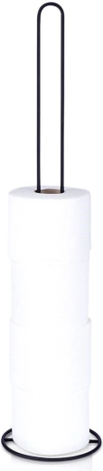 Metāla statīvs tualetes papīram, melns, 60 cm