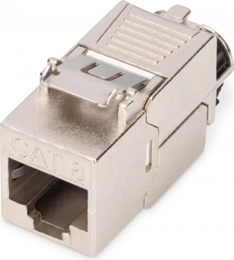 Keystone modulis RJ45 (8P8C) Cat 8.1 STP, ekranēts, bezinstrumentu, tērauda