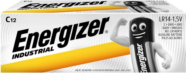 Rūpnieciskās sārma baterijas ENERGIZER C, 12 gab. (bulk)