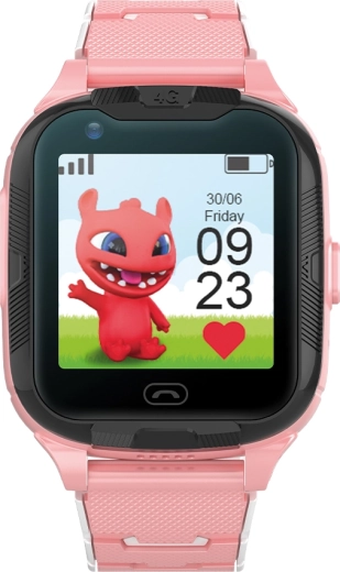 Bērnu viedpulkstenis Maxlife 4G ar GPS un Wi‑Fi – rozā