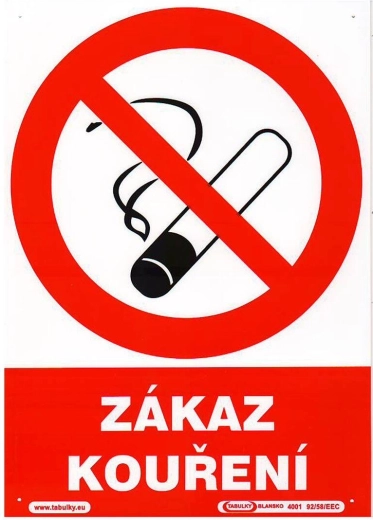 No Smoking Sign A4 plastic 210 × 297 mm
