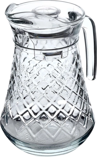 Thick glass with decorative relief