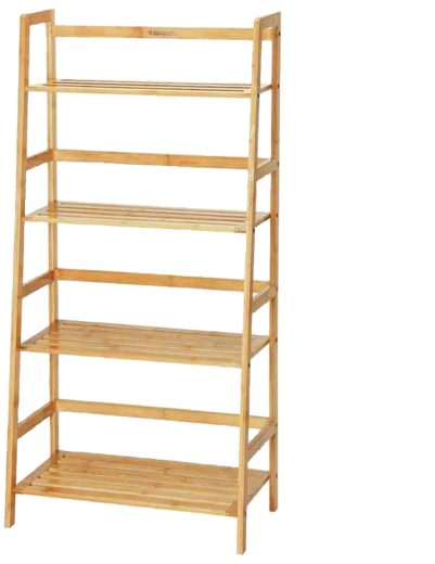 Bambusa plaukts 4 līmeņos 57 × 30 × 120 cm