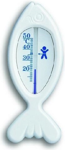 Bathroom thermometer fish 15 cm, white plastic