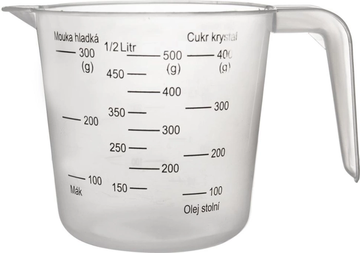 Kitchen measuring cup 500 ml with handle and spout