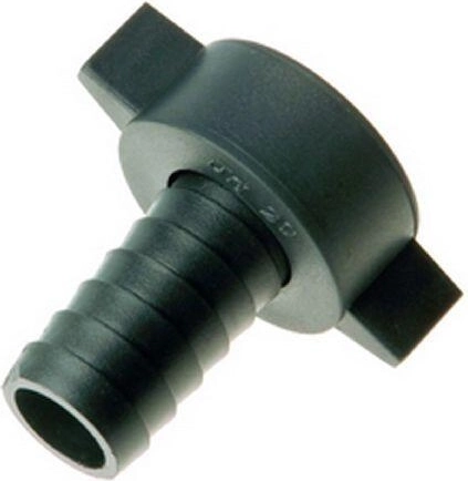 1" hose connector for attaching to a tap