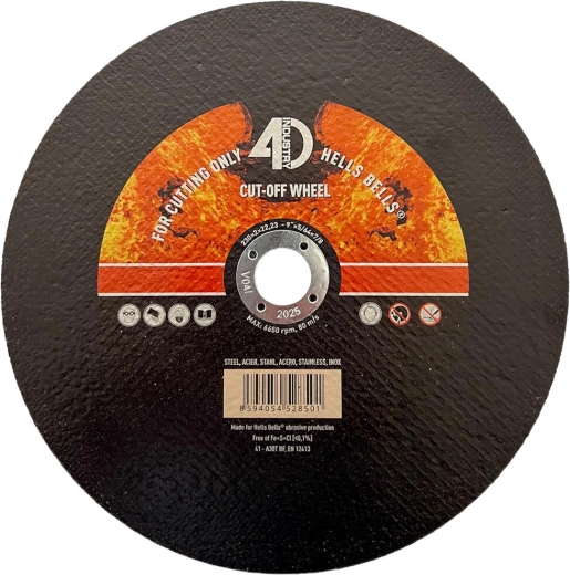 Griešanas disks tēraudam un nerūsējošajam tēraudam 230 × 2,0 × 22,2 mm