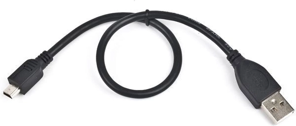 MiniUSB 2.0 kabelis 5 pin 0,3 m melns CANON ierīcēm
