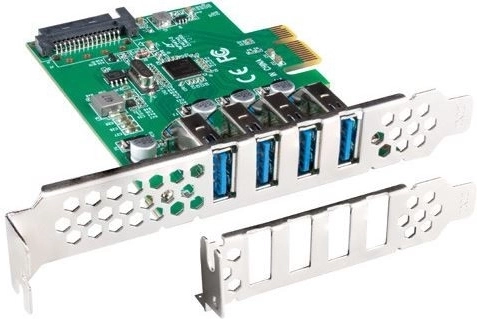 PCIe card with USB 3.1 Gen 1 expansion