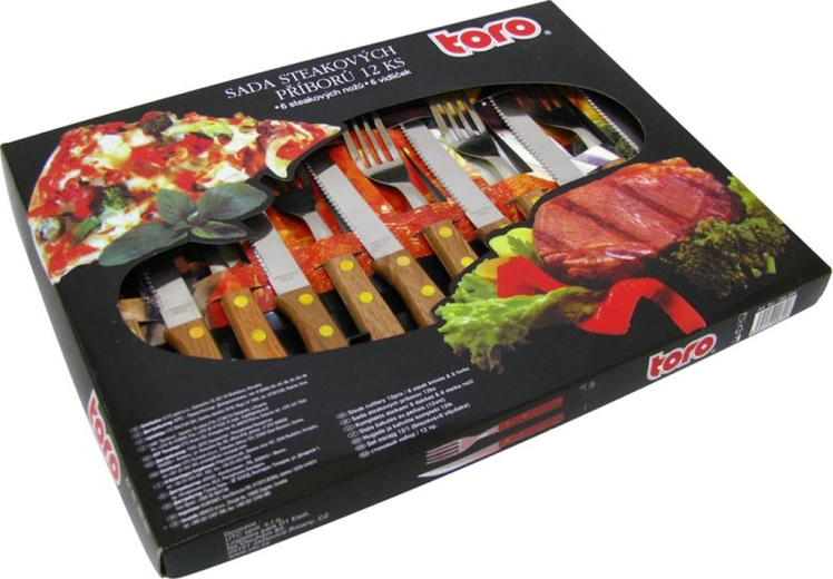 Steika piederumu komplekts TORO Wood, 12 gab.