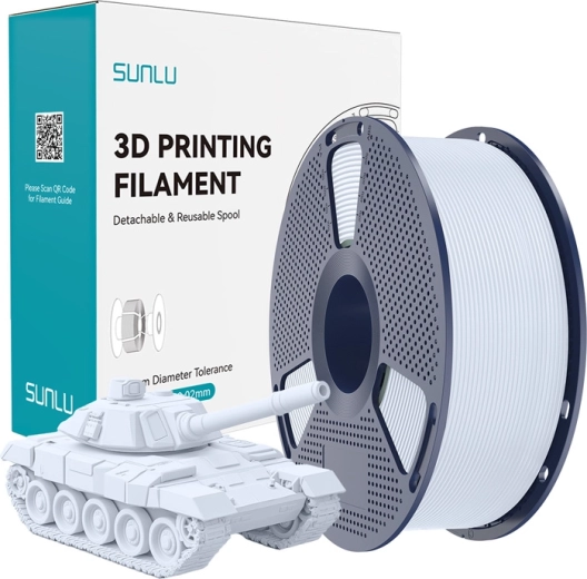Filaments Sunlu PLA+ high-speed balts 1,75 mm