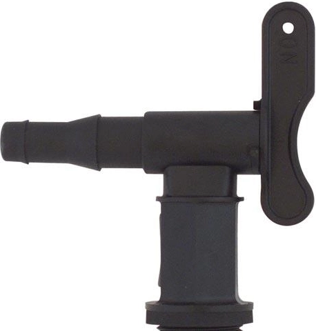 Bottom drain tap for 50 L can, plastic, black