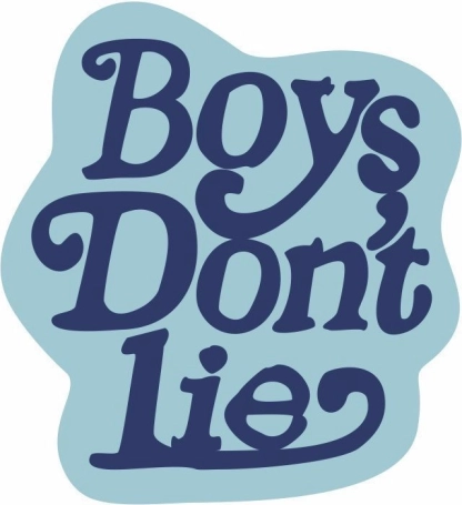 Dekoratīvs mīksts paklājs Boy's don't lie 100 × 100 cm, zils