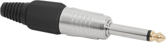 Jack mono spraudnis 6,3 mm, melns